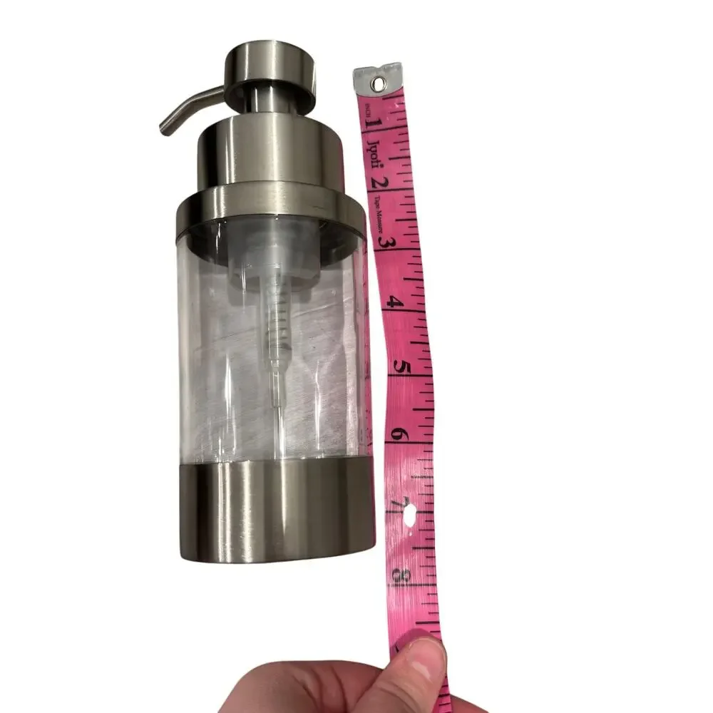 NEW in box foaming stainless steel/clear foaming soap dispenser